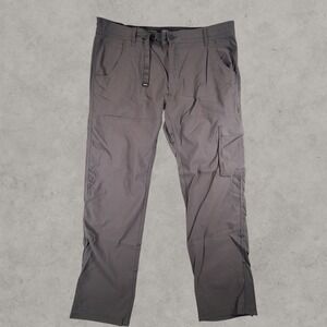 Prana Zion Slim Fit Hiking Pants Mens 38x30 Charcoal Gray Stretch Cargo Outdoor